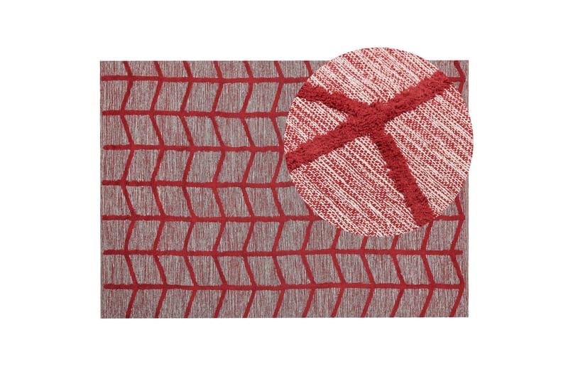 Sivas Bomullsmatta 160x230 cm - Röd - Textil & mattor - Mattor - Modern matta - Bomullsmatta