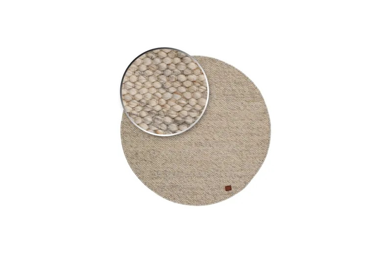 Skagen Ullmatta 160 cm Rund - Sandmelange - Textil & mattor - Mattor - Modern matta - Ullmatta