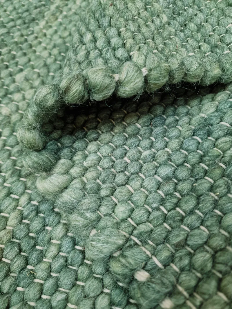 Skagen Ullmatta 160x230 cm Rektangulär - Grönmelange - Textil & mattor - Mattor - Modern matta - Ullmatta