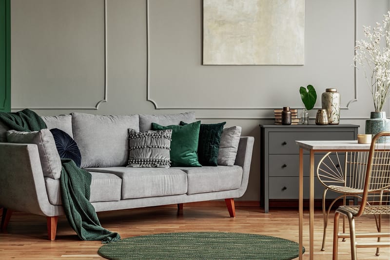 Skagen Ullmatta 240 cm Rund - Grönmelange - Textil & mattor - Mattor - Modern matta - Ullmatta