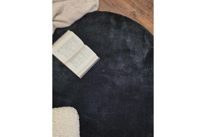 Soft Wiltonmatta Rund 120 cm - Svart - Textil & mattor - Mattor - Modern matta - Wiltonmattor