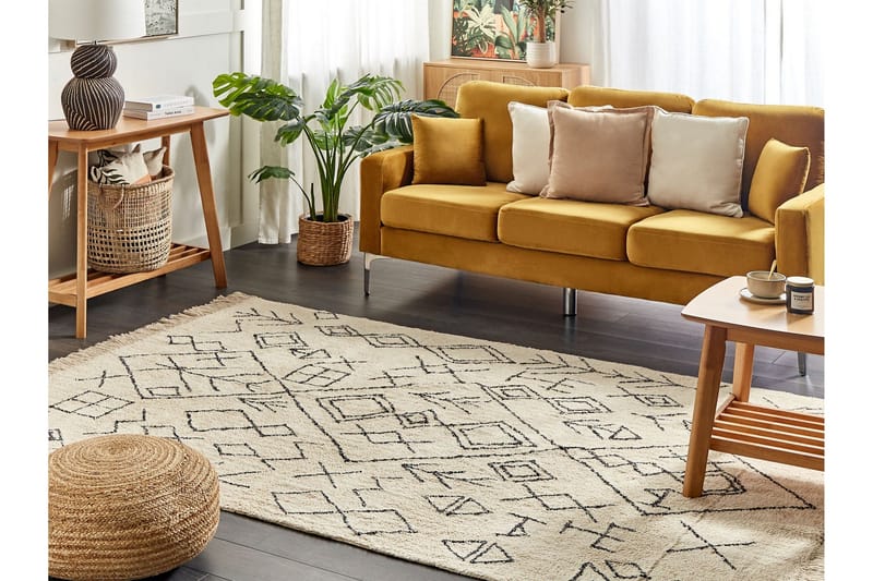 Somek Bomullsmatta 160x230 cm - Beige - Textil & mattor - Mattor - Modern matta - Bomullsmatta