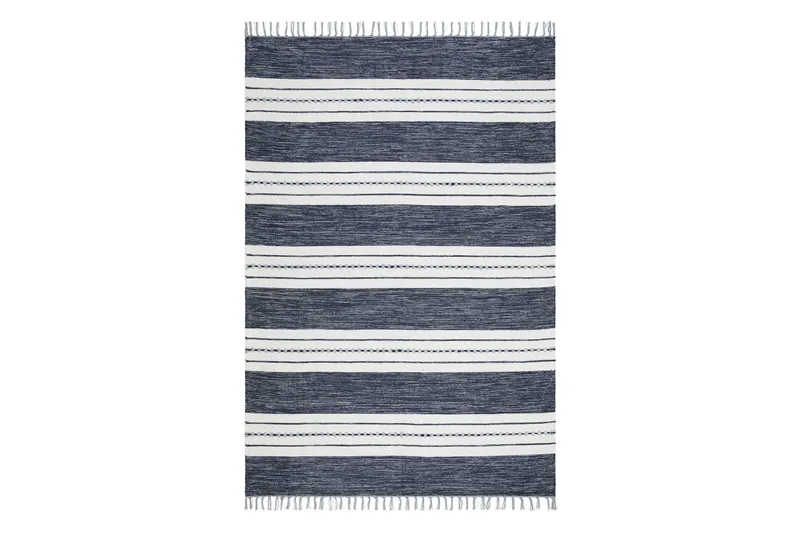 Sund Bomullsmatta 160x230 cm Rektangulär - Blå - Textil & mattor - Mattor - Modern matta - Bomullsmatta