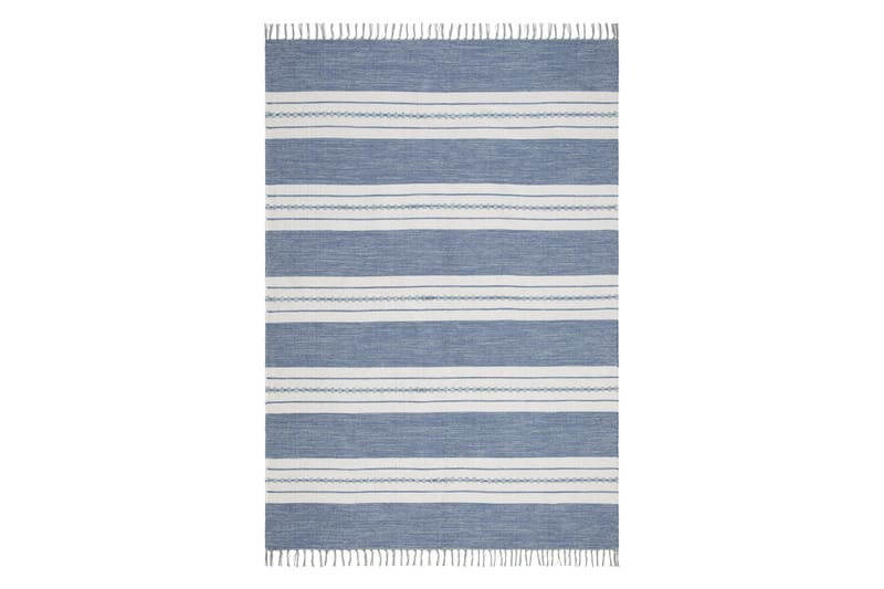 Sund Bomullsmatta 160x230 cm Rektangulär, Blå