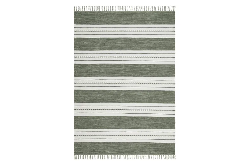 Sund Bomullsmatta 200x300 cm Rektangulär - Grön - Textil & mattor - Mattor - Modern matta - Bomullsmatta