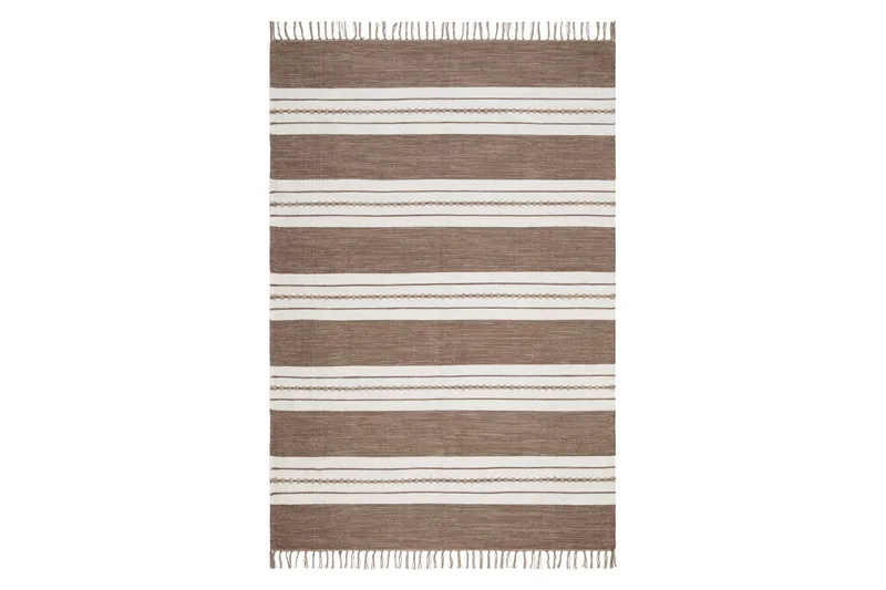 Sund Bomullsmatta 200x300 cm Rektangulär, Mörkbeige