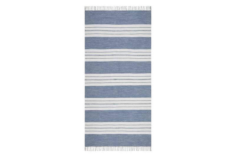 Sund Bomullsmatta 75x150 cm Oval - Blå - Textil & mattor - Mattor - Modern matta - Bomullsmatta