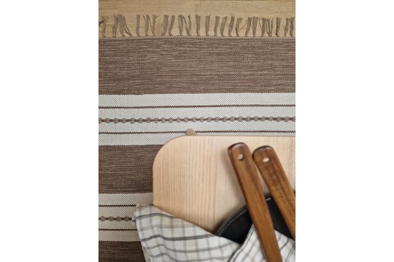 Sund Bomullsmatta 75x150 cm Oval - Mörkbeige - Textil & mattor - Mattor - Modern matta - Bomullsmatta