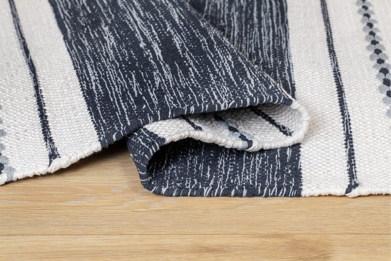 Sund Bomullsmatta 75x280 cm Oval - Blå - Textil & mattor - Mattor - Modern matta - Bomullsmatta