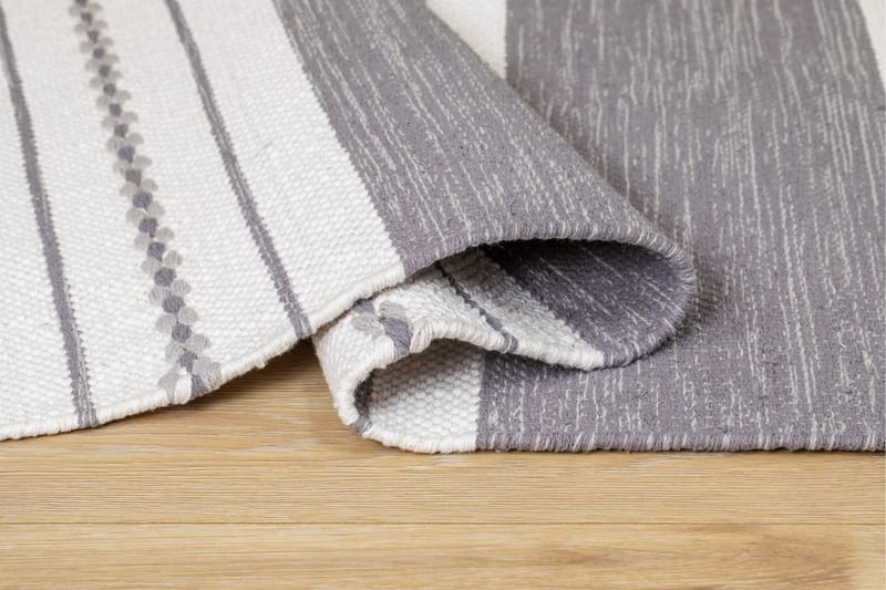 Sund Bomullsmatta 75x280 cm Oval - Grå - Textil & mattor - Mattor - Modern matta - Bomullsmatta