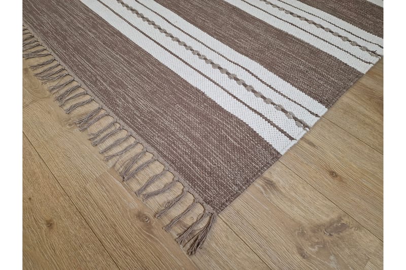 Sund Bomullsmatta 75x280 cm Oval - Mörkbeige - Textil & mattor - Mattor - Modern matta - Bomullsmatta