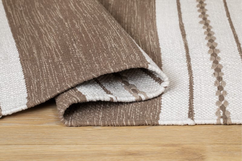 Sund Bomullsmatta 75x280 cm Oval - Mörkbeige - Textil & mattor - Mattor - Modern matta - Bomullsmatta