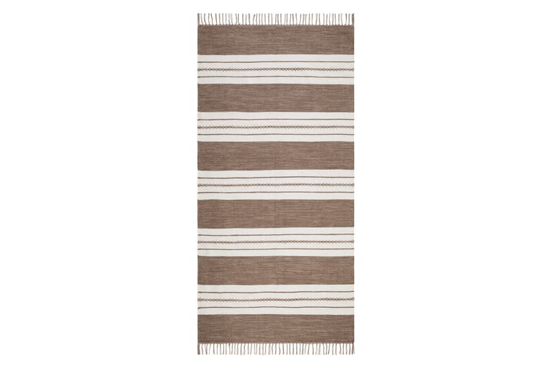 Sund Bomullsmatta 75x280 cm Oval - Mörkbeige - Textil & mattor - Mattor - Modern matta - Bomullsmatta