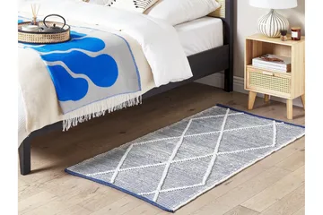 Synopa Ryamatta 80x150 cm - Svart/Vit - Textil & mattor - Mattor - Modern matta - Bomullsmatta