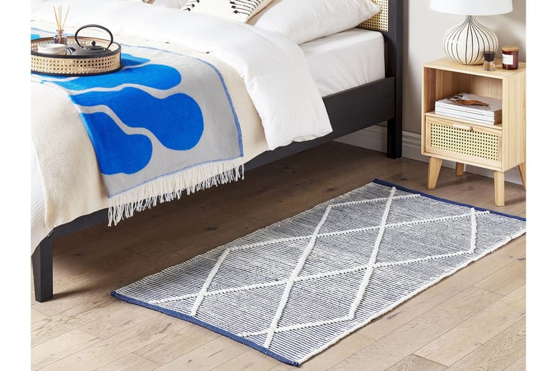 Synopa Ryamatta 80x150 cm - Svart/Vit - Textil & mattor - Mattor - Modern matta - Ryamatta & luggmatta