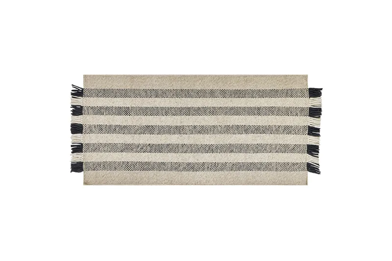 Tacettin Ullmatta 80x150 cm, Svart/Vit