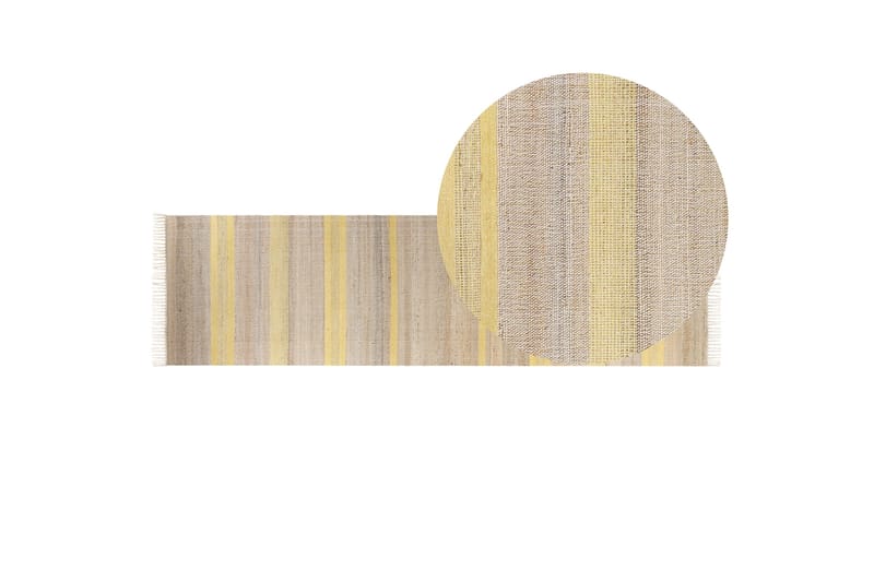 Talpur Gångmatta 80x300 cm - Gul - Textil & mattor - Mattor - Modern matta - Sisalmattor