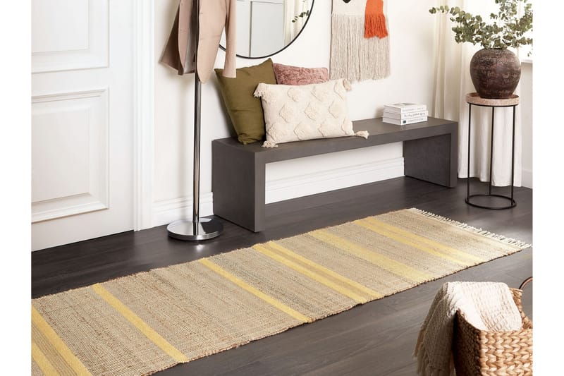Talpur Gångmatta 80x300 cm - Gul - Textil & mattor - Mattor - Modern matta - Gångmattor