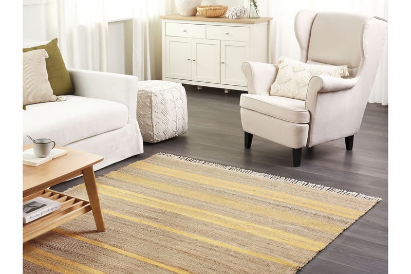 Talpur Jutematta 160x230 cm - Gul - Textil & mattor - Mattor - Modern matta - Sisalmattor