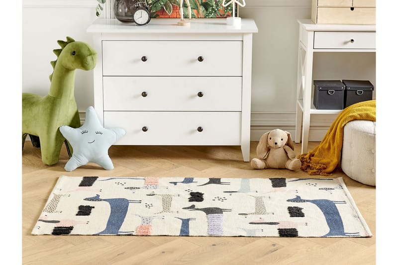 Temiaj Bomullsmatta 80x150 cm - Beige - Textil & mattor - Mattor - Modern matta - Bomullsmatta