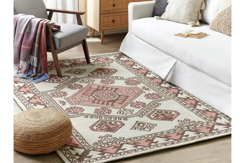 Tomarza Ullmatta 200x200 cm Kvadratisk - Brun - Textil & mattor - Mattor - Modern matta - Ullmatta