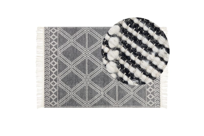 Toprakkale Ullmatta 160x230 cm - Grå - Textil & mattor - Mattor - Modern matta - Ullmatta