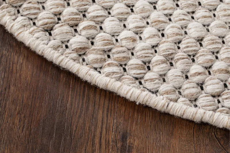 Torekov Ullmatta Ø200 cm Rund - Creme - Textil & mattor - Mattor - Modern matta - Ullmatta