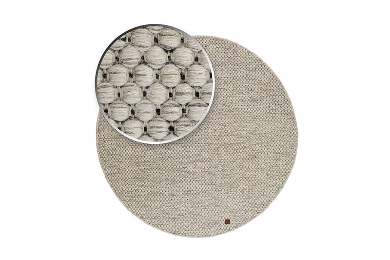 Torekov Ullmatta Rund 200 cm - Vit - Textil & mattor - Mattor - Modern matta - Ullmatta