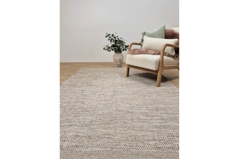 Torsby Ullmatta 140x200 cm Rektangulär - Beige - Textil & mattor - Mattor - Modern matta - Ullmatta