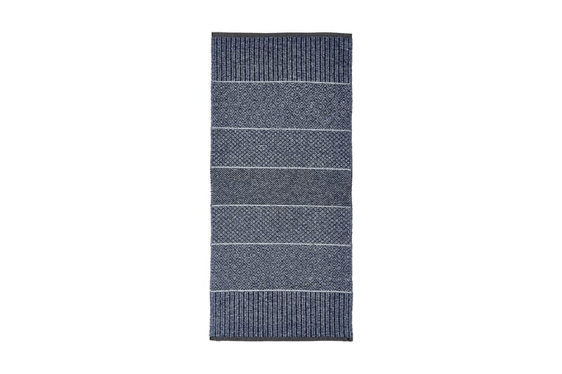 Alice Matta Mix 70x250 cm PVC/Bomull/Polyester Blå - Horredsmattan - Gummerade mattor - Små mattor - Mönstrade mattor - Trasmatta - Stora mattor - Handvävda mattor