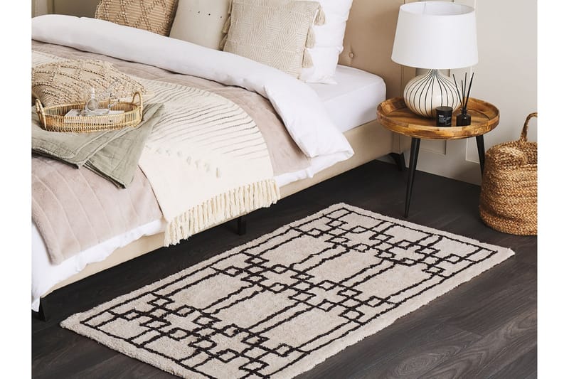 Turhal Ryamatta 80x150 cm - Beige - Textil & mattor - Mattor - Modern matta - Bomullsmatta