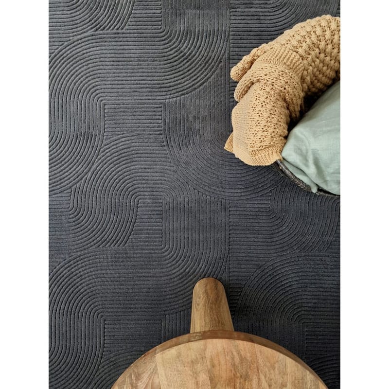 Tvättbar Matta Castello Art - Grafit - Textil & mattor - Mattor - Modern matta - Trasmatta