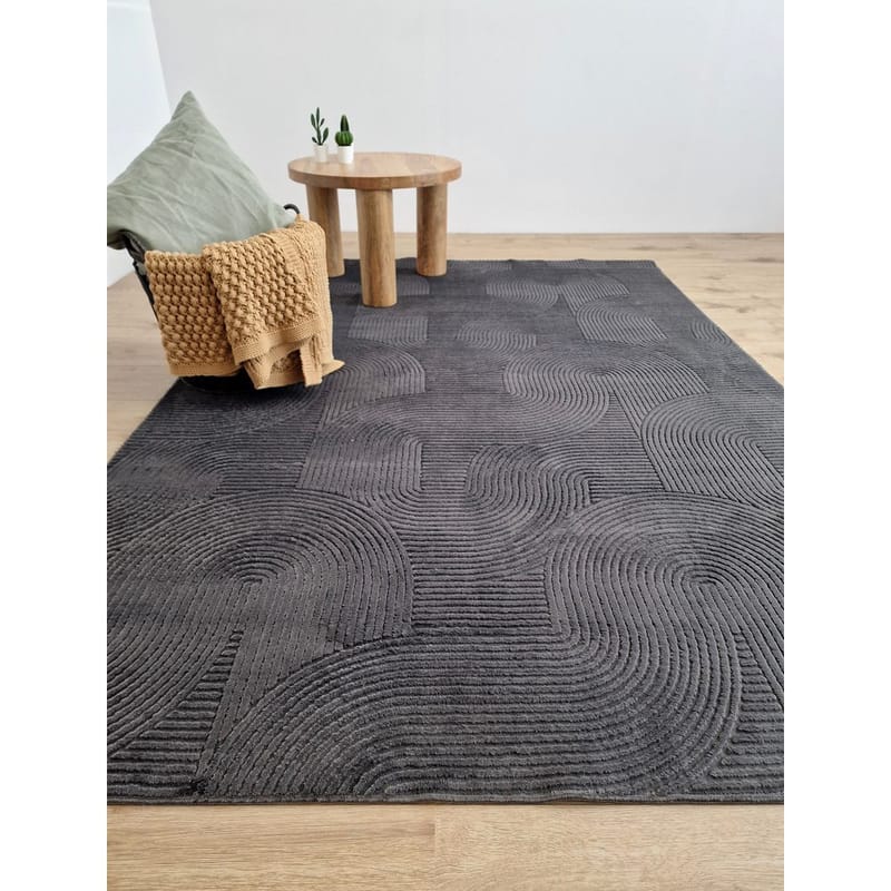 Tvättbar Matta Castello Art - Grafit - Textil & mattor - Mattor - Modern matta - Trasmatta