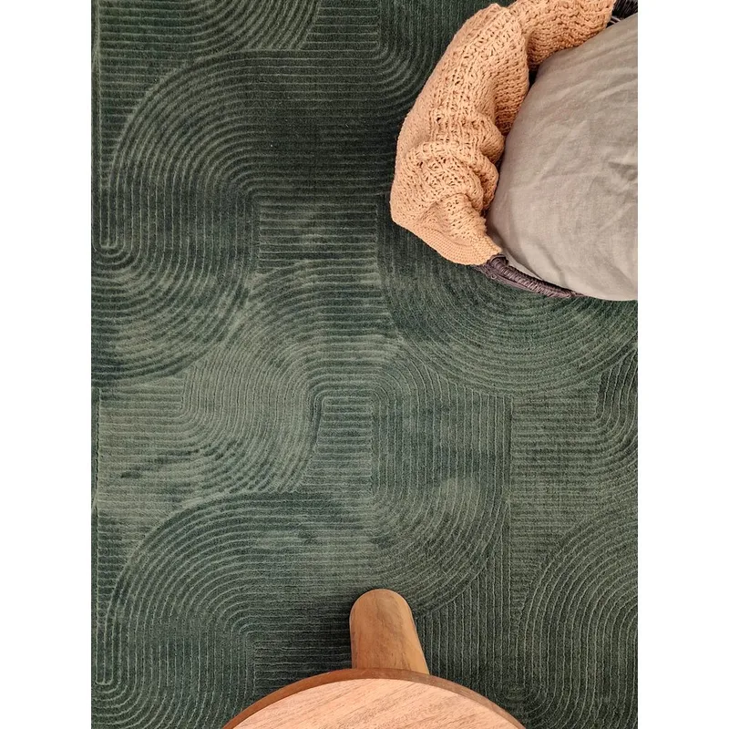 Tvättbar Matta Castello Art - Smaragdgrön - Textil & mattor - Mattor - Modern matta - Trasmatta