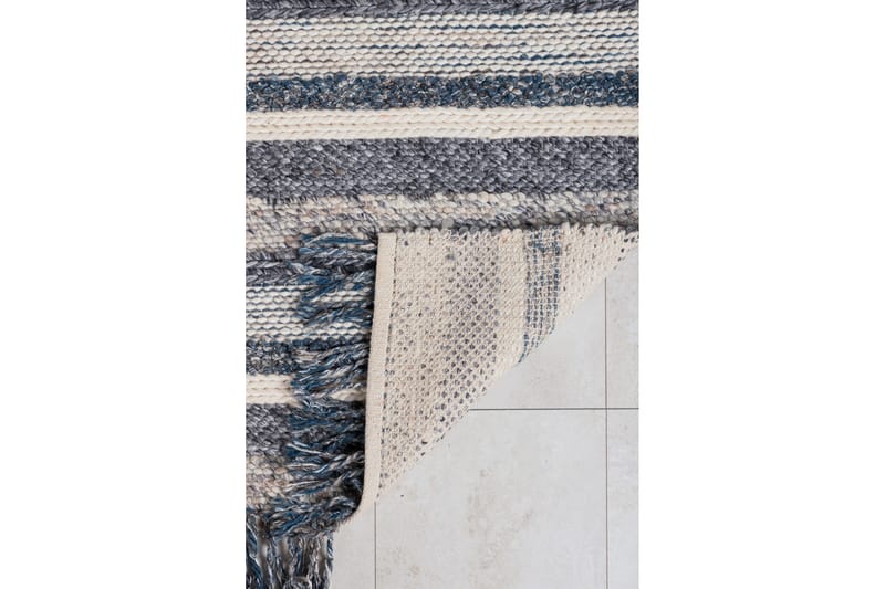 Agra Ullmatta 170x240 cm - Marinblå/Grå - Textil & mattor - Mattor - Modern matta - Ullmatta