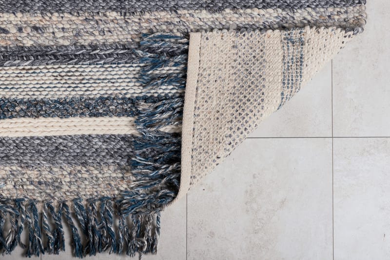 Agra Ullmatta 170x240 cm - Marinblå/Grå - Textil & mattor - Mattor - Modern matta - Ullmatta