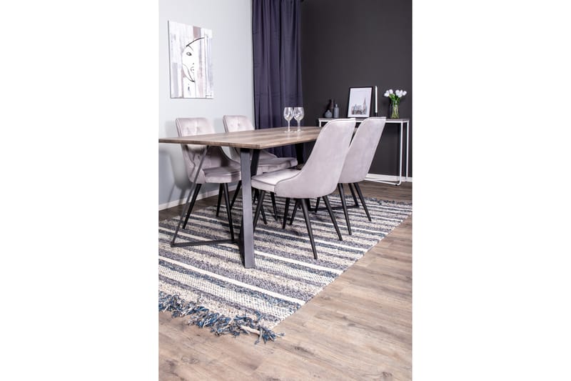 Agra Ullmatta 170x240 cm - Marinblå/Grå - Textil & mattor - Mattor - Modern matta - Ullmatta