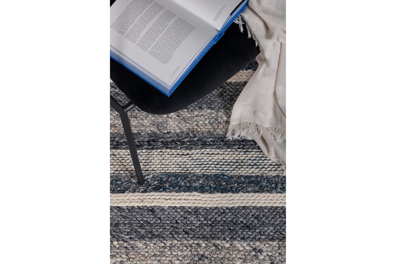 Agra Ullmatta 170x240 cm - Marinblå/Grå - Textil & mattor - Mattor - Modern matta - Ullmatta