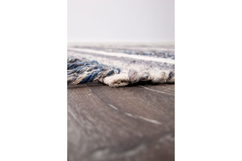 Agra Ullmatta 200x300 cm - Marinblå/Grå - Textil & mattor - Mattor - Modern matta - Ullmatta