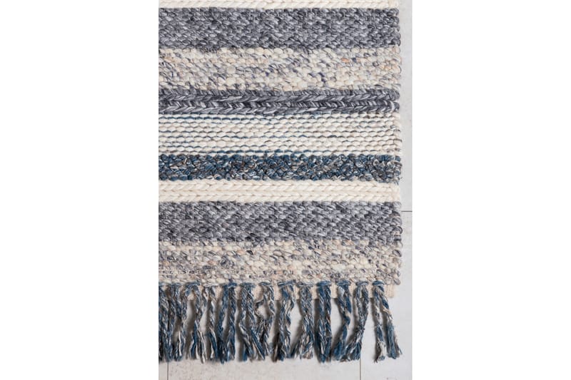 Agra Ullmatta 200x300 cm - Marinblå/Grå - Textil & mattor - Mattor - Modern matta - Ullmatta