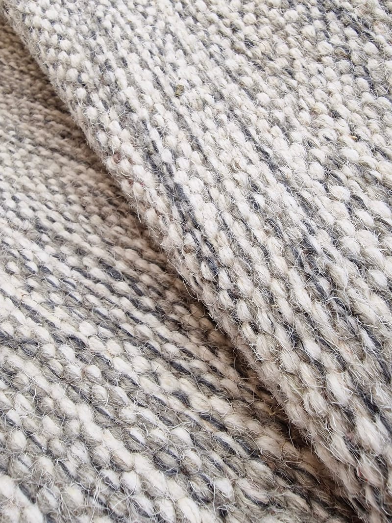 Birka Ullmatta Rektangulär 75x150 cm - Silver - Textil & mattor - Mattor - Modern matta - Ullmatta