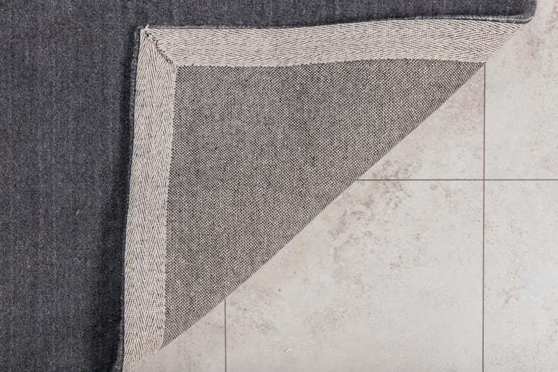 Bjurå Matta 200x300 cm - Mörkgrå - Ullmatta - Handvävda mattor