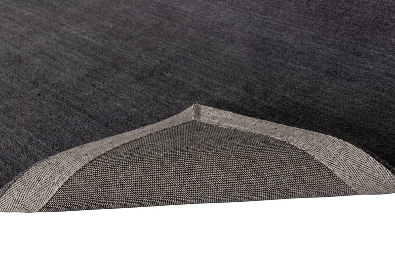 Bjurå Matta 250x350 cm - Mörkgrå - Ullmatta - Handvävda mattor