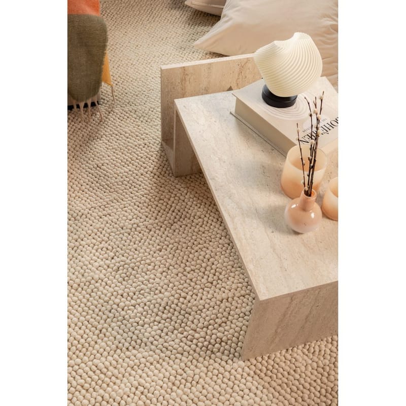Ullmatta Bubble Kvadrat - 200x200 cm, Creme - Textil & mattor - Mattor - Modern matta - Ullmatta