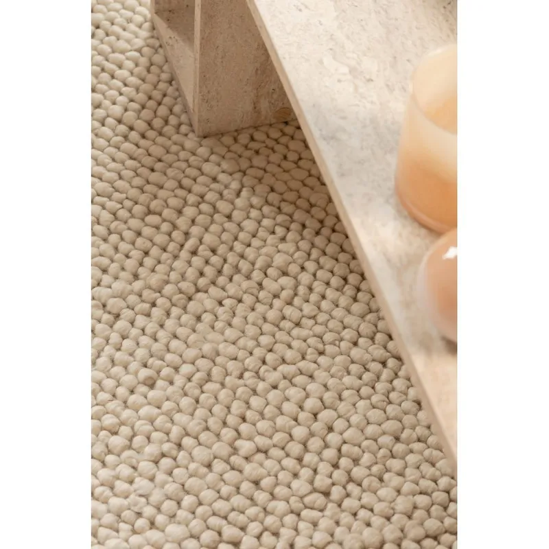 Ullmatta Bubble Kvadrat - 200x200 cm, Creme - Textil & mattor - Mattor - Modern matta - Ullmatta
