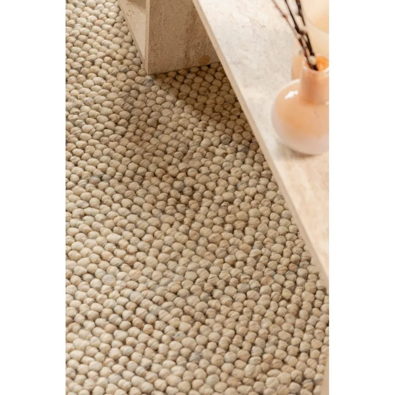Ullmatta Bubble Kvadrat - 200x200 cm, Sand - Textil & mattor - Mattor - Modern matta - Ullmatta