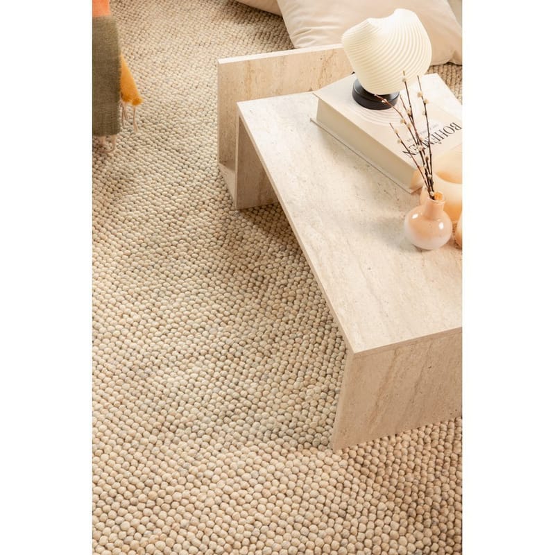 Ullmatta Bubble Kvadrat - 200x200 cm, Sand - Textil & mattor - Mattor - Modern matta - Ullmatta