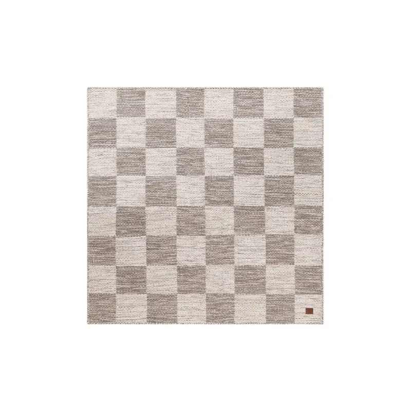 Ullmatta Chessie Kvadrat - 200x200 cm, Grå - Textil & mattor - Mattor - Modern matta - Ullmatta