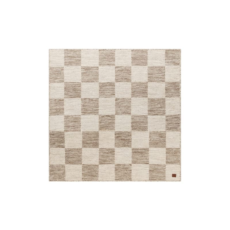 Ullmatta Chessie Kvadrat - 200x200 cm, Mörklinne - Textil & mattor - Mattor - Modern matta - Ullmatta