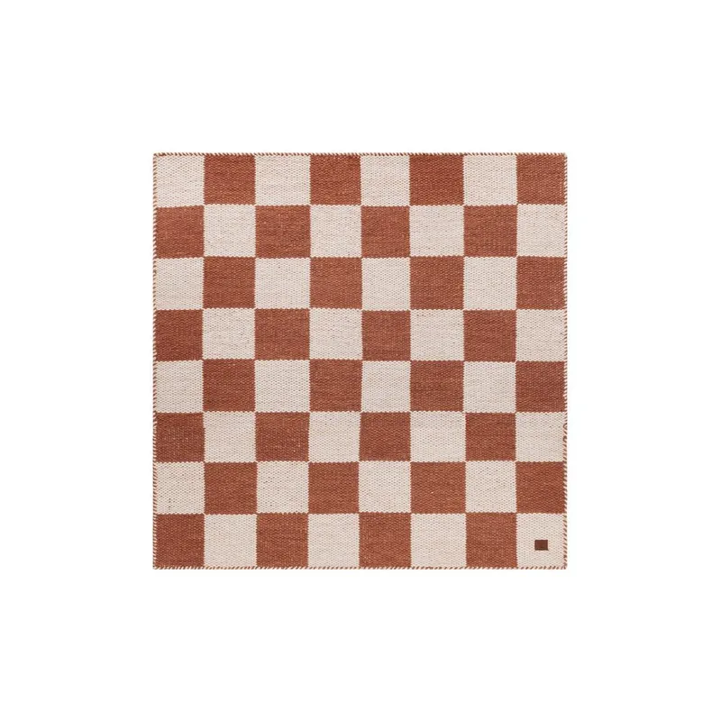 Ullmatta Chessie Kvadrat - 200x200 cm, Terracotta - Textil & mattor - Mattor - Modern matta - Ullmatta